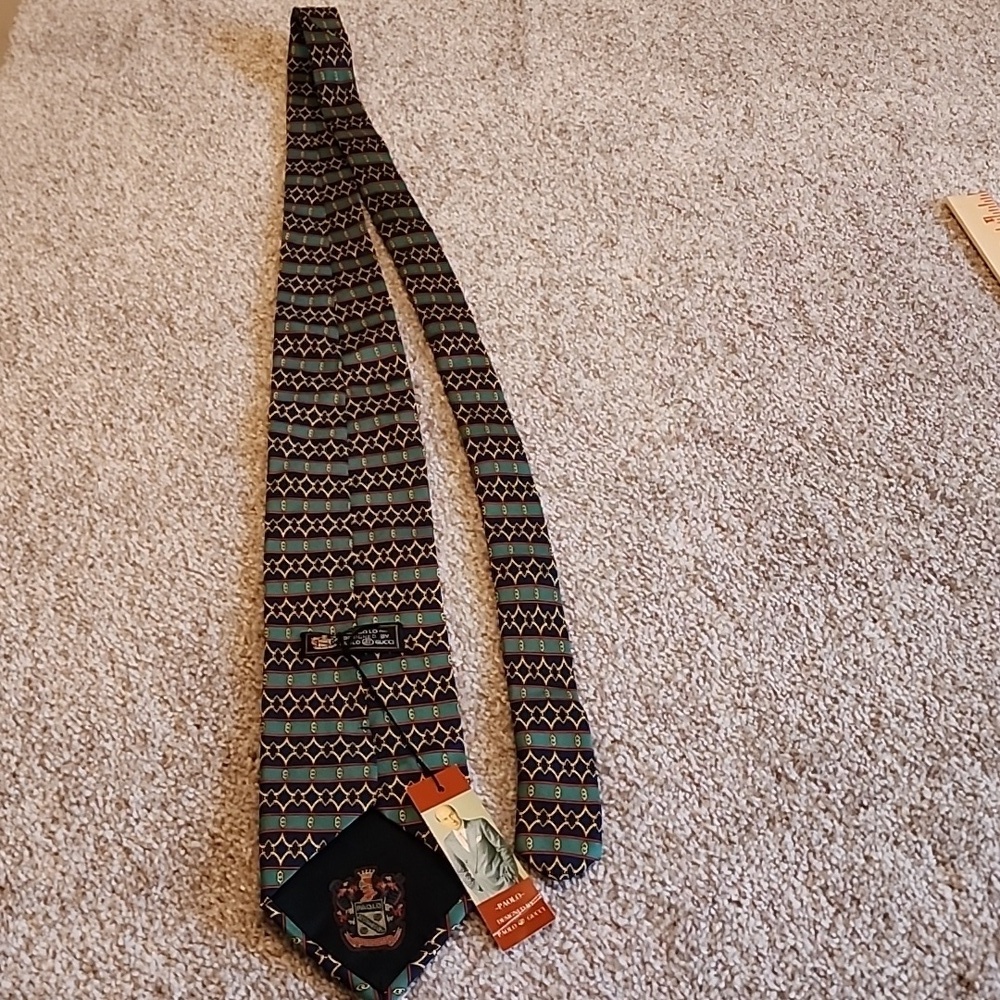 Gucci Paolo Mens Tie Blue, Gold, Green - Picture 7 of 10